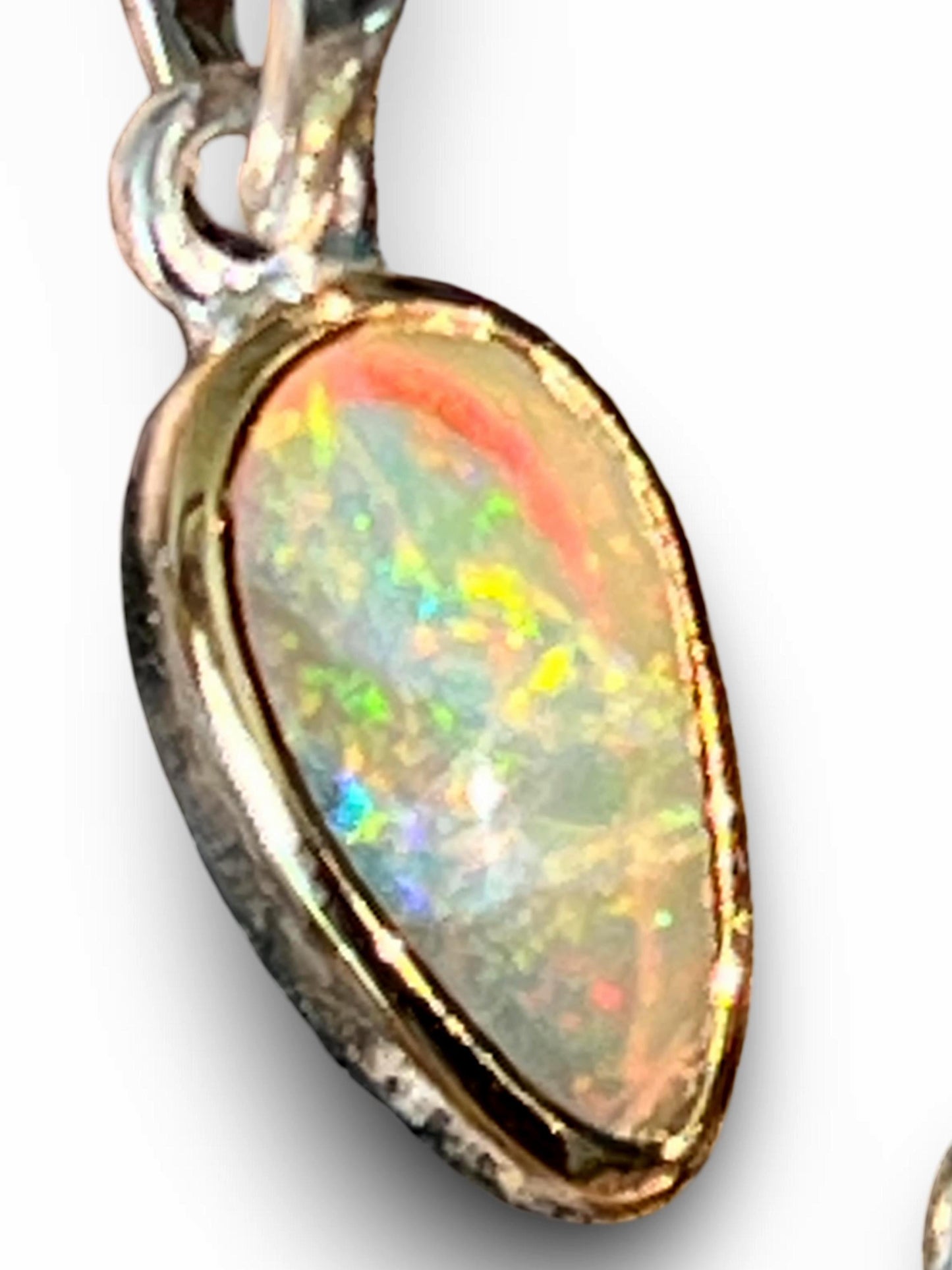 Mein Preis  Regenbogen Boulder Opal in 18Kt Goldvermeil Fassung Anhänger in Sterlingsilber