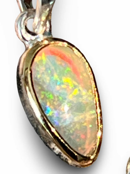 Mein Preis  Regenbogen Boulder Opal in 18Kt Goldvermeil Fassung Anhänger in Sterlingsilber