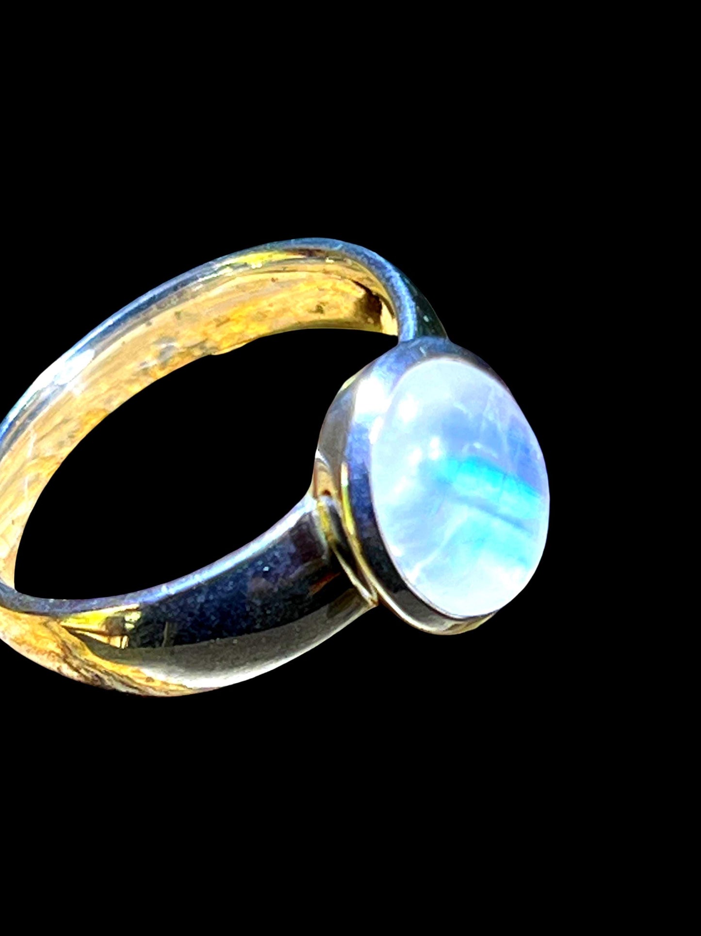 Mein Preis Mondstein Meeresfarbe in Sterlingsilber