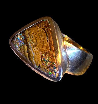Boulder Opal  Yowah in Sterlingsilber