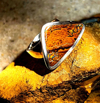 Boulder Opal  Yowah in Sterlingsilber