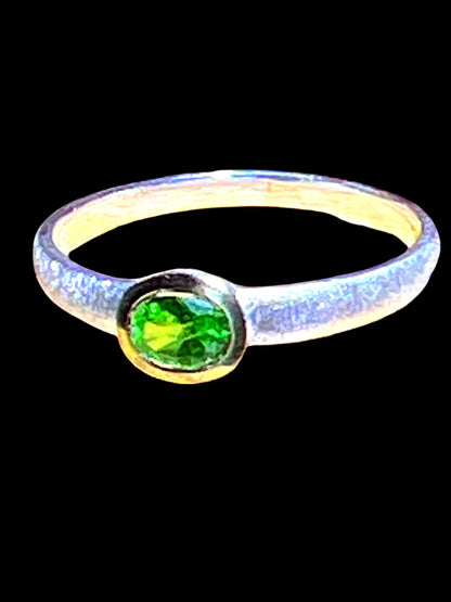 Mein Preis   Tsavorit Ringe 18Kt Goldvermail Fassung in Sterlingsilber