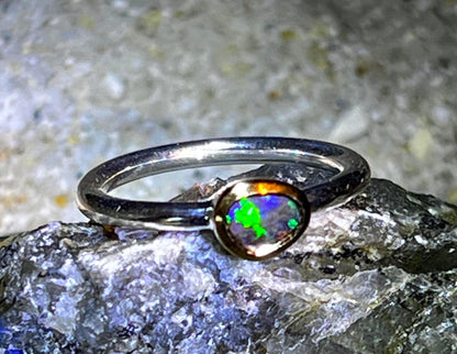 Wochenend Preis  Boulderopal  in 18Kt Goldvermeil Ring in Silber deutsche Qualitätsarbeit