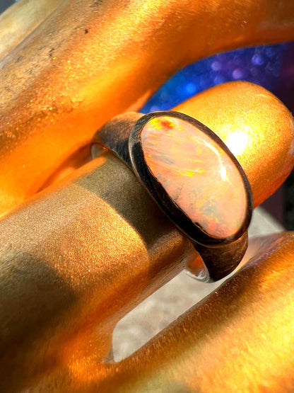 Mein Preis Edelopal Ring  in geschwärztem Sterlingsilber
