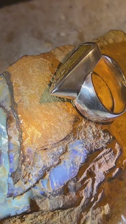 Boulder Opal  Yowah in Sterlingsilber