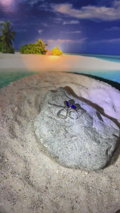 Wochenend Preis  Lapis Lazuli Sterligsilber Ohrringe in 18kt Goldvermeil Fassung