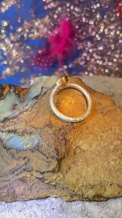 Schwarzopal Prunk und Pracht in 18kt Goldvermeil Fassung Sterlingsilberring deutsche Qualität