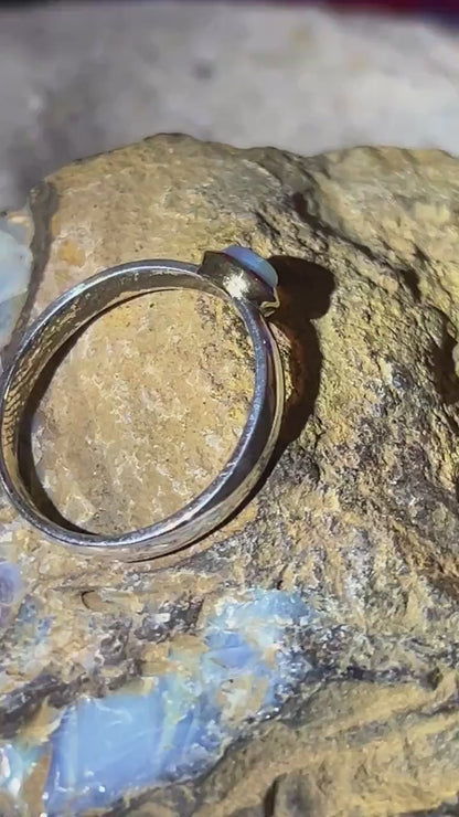 Coober Pedy Schwarz, Opal Ring