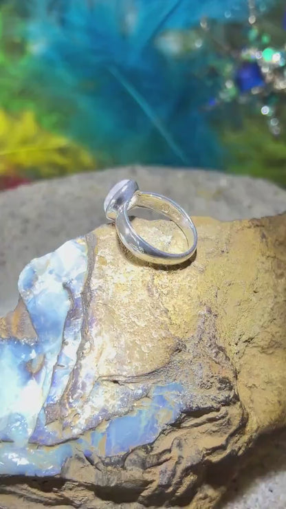 Mein Preis Mondstein Meeresfarbe in Sterlingsilber