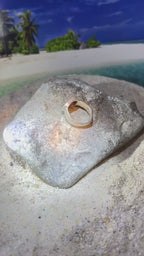 Queensland OpalTagespreis  in 18kt Goldvermeil Fassung im Sterlingsilber Ring
