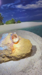 Wassermelonenturmalin Tagespreis  und Naturperle in Sterlingsilber mit Goldvermeil Fassung