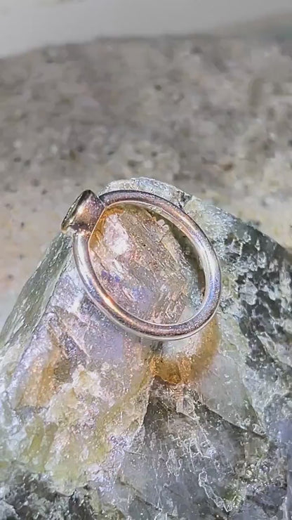 Wochenend Preis  Boulderopal  in 18Kt Goldvermeil Ring in Silber deutsche Qualitätsarbeit