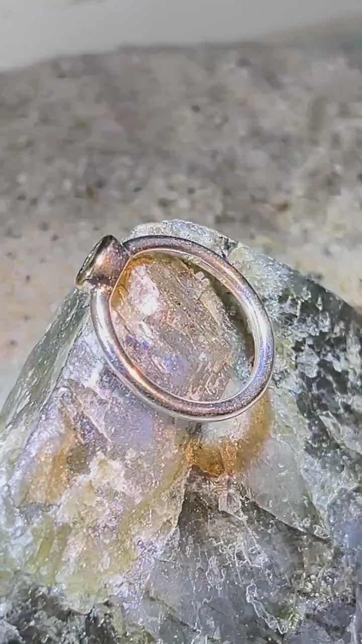 Boulderopal Tagespreis l Glücksstern Südsee Türkis in 18Kt Goldvermeil Ring in Silber deutsche Qualitätsarbeit